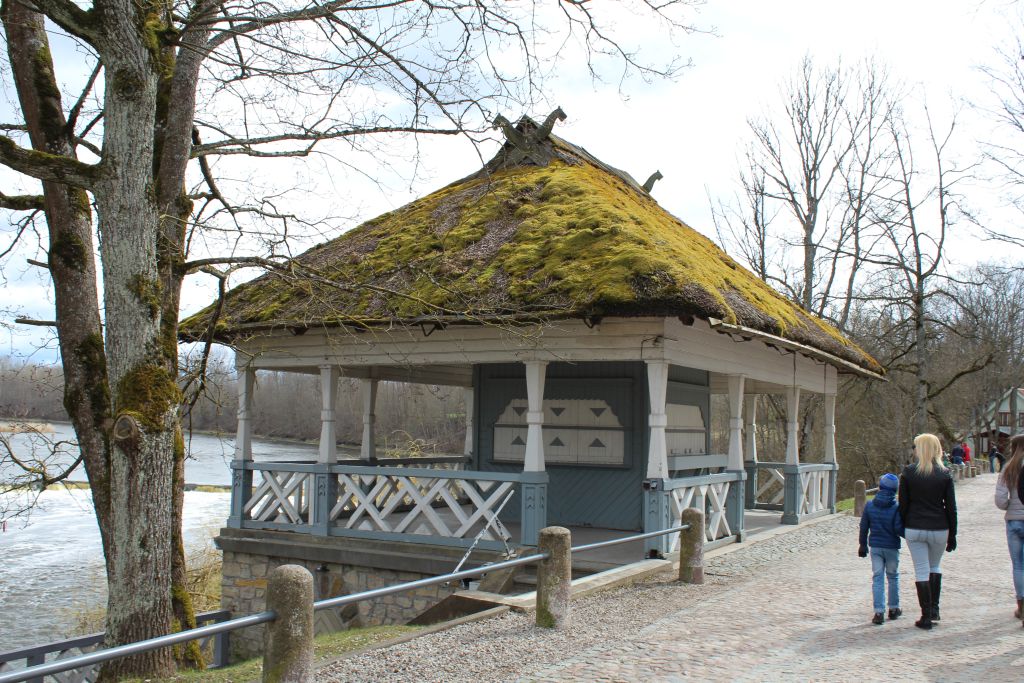 A lovely summer cafeteria with moss on it