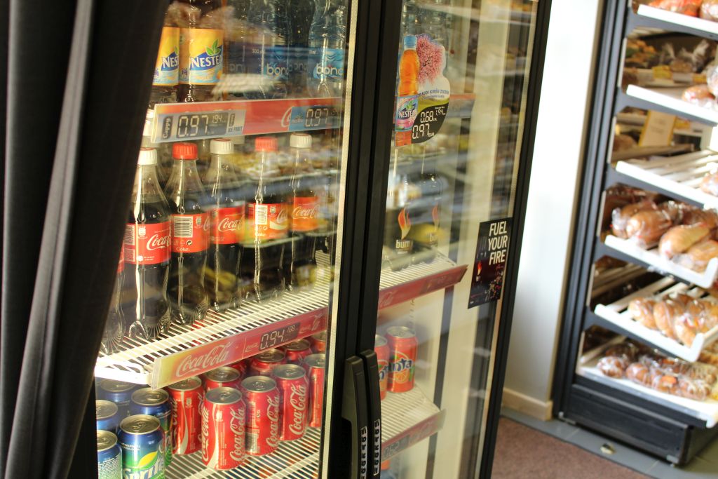 Soda and water for sale at Kukulitis store