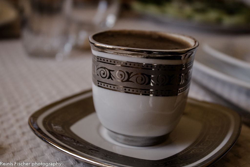 A cup of Turkish coffee at Dzveli Gelati