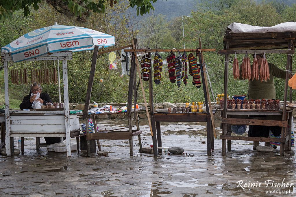 Local merchandise near Greami monastery coplex