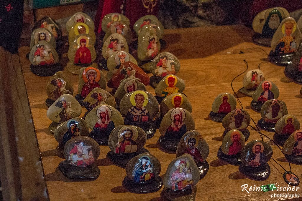 Church souvenirs for sale at Gremi monastery complex