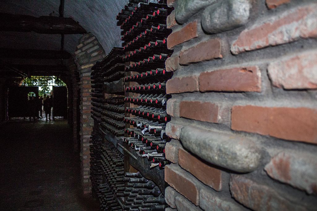 Wine tunnel at Khareba winery