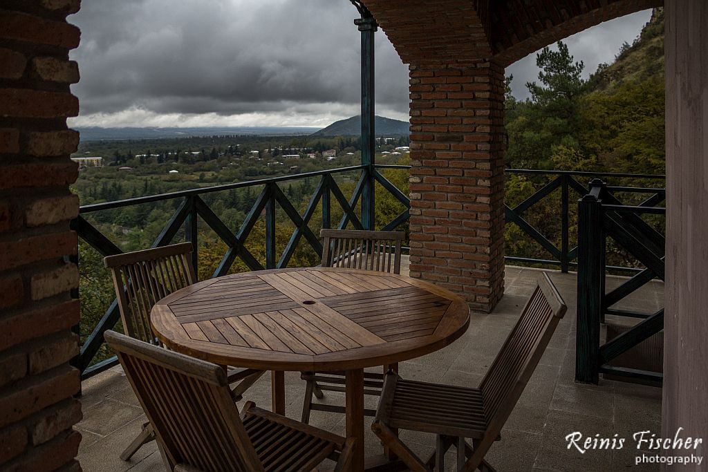 There is a restaurant at winery Khareba offering some spectacular views