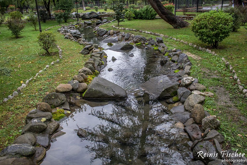 Water channel at winery Khareba