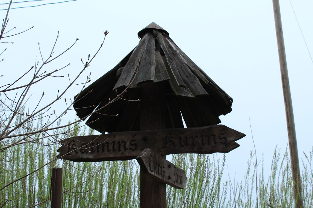 Signboard at Restaurant Kūriņš