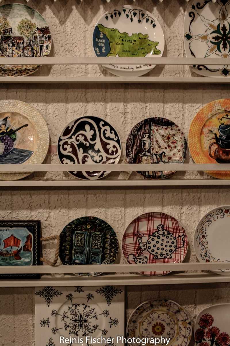 Hand painted ceramics at Estia shop