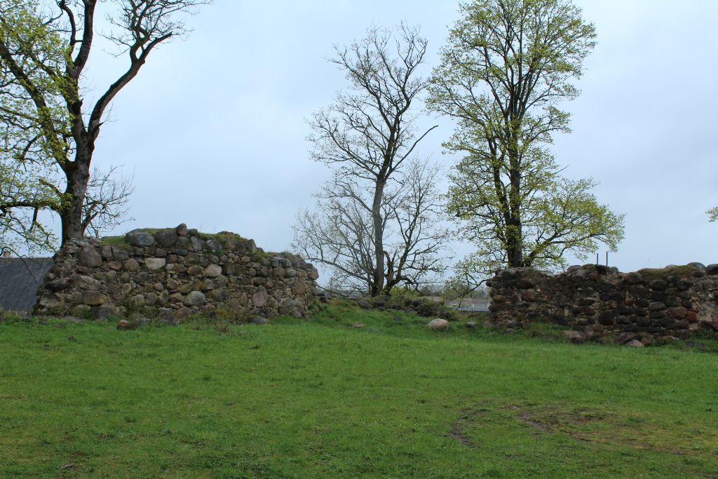 Old fortification walls at Aizpute Castle