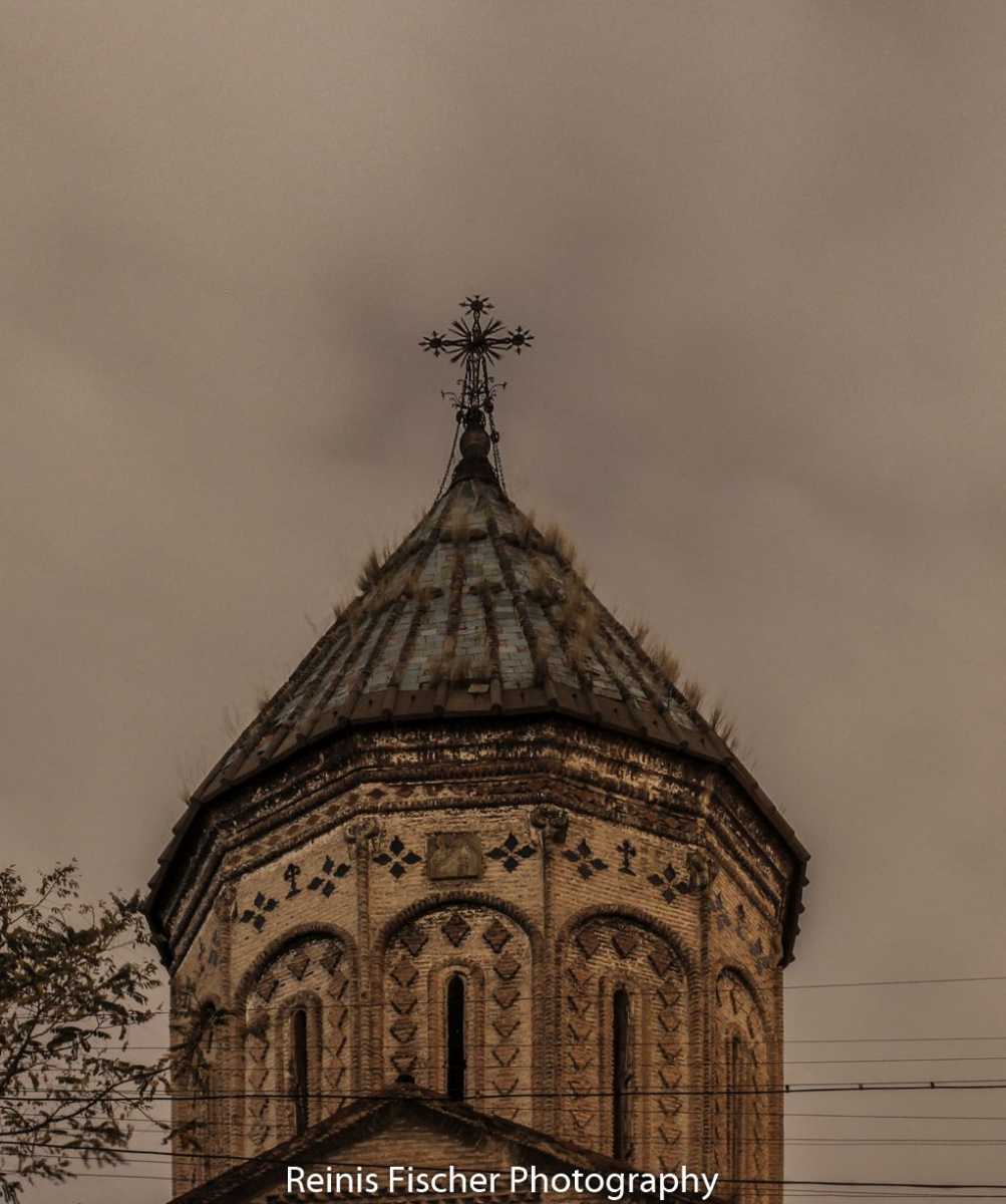 Surb Nshan church tower shot from nearby street