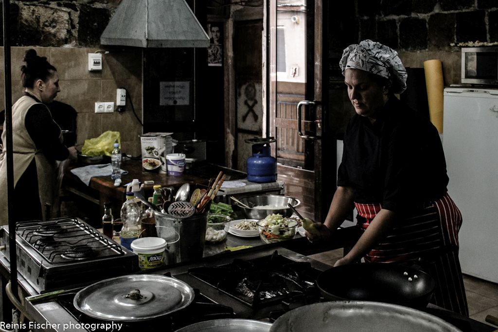 Kitchen at restaurant Sareckela