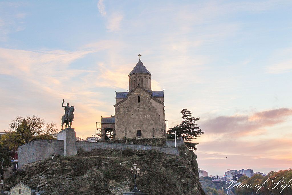 Metekhi church and river Mtkvari