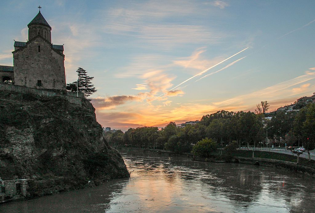 Metekhi church and river Mtkvari