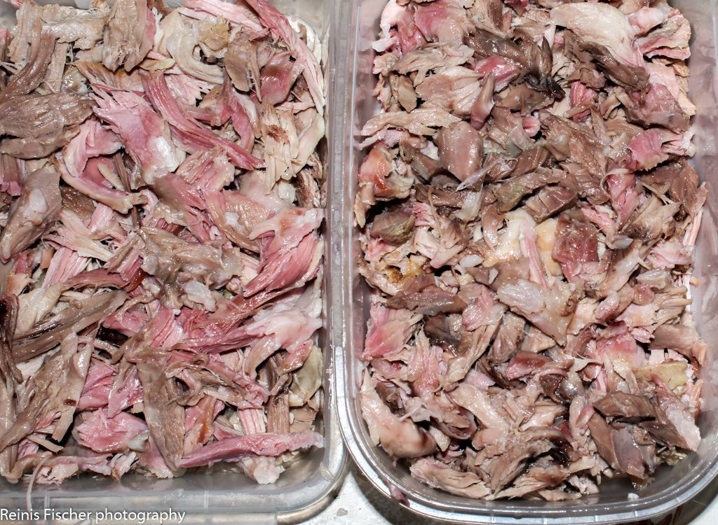 Place meat in plastic containers