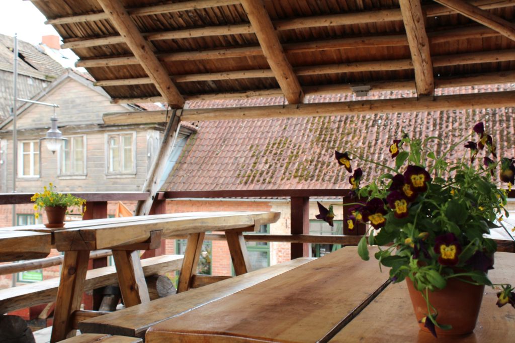 Outdoor patio at Stender's place