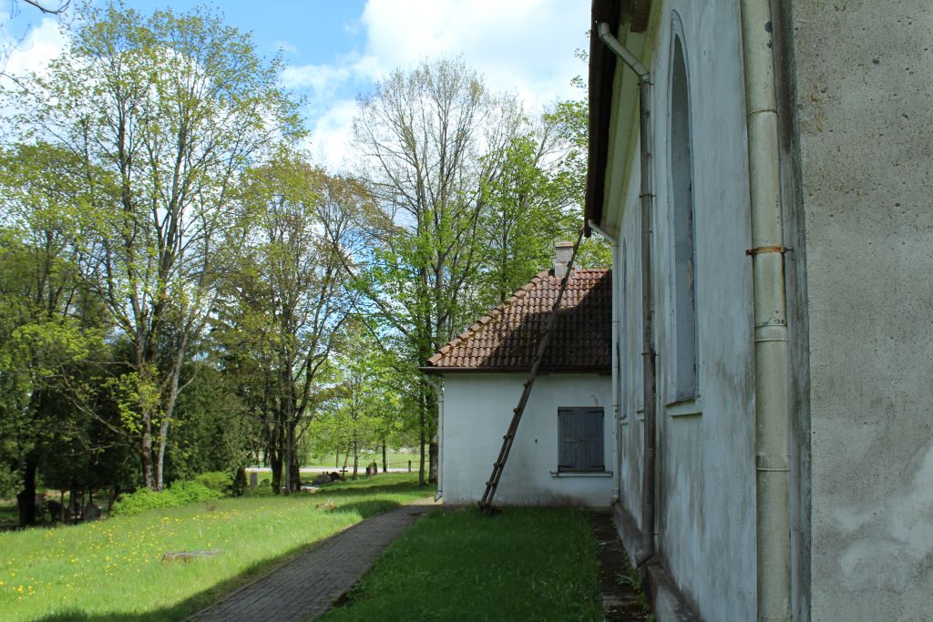 Back view of Skrunda Church