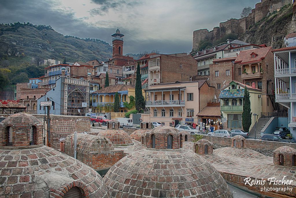 Public bath houses and a mosque