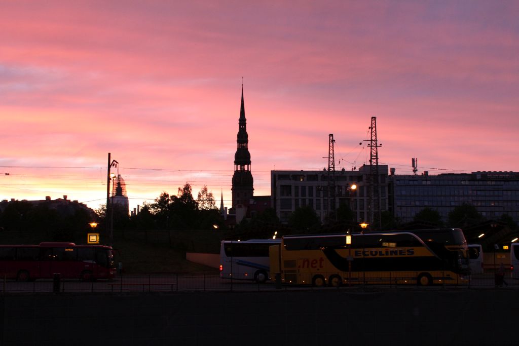 View to St. Peters Church in Old Riga