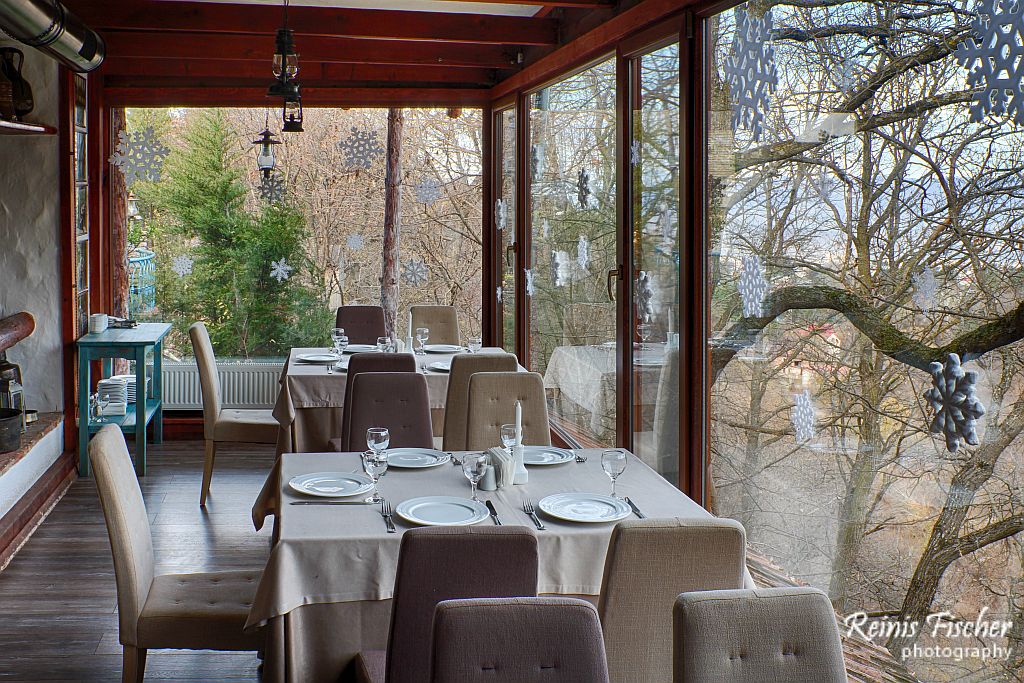 Winter terrace in Tsiskvili restaurant