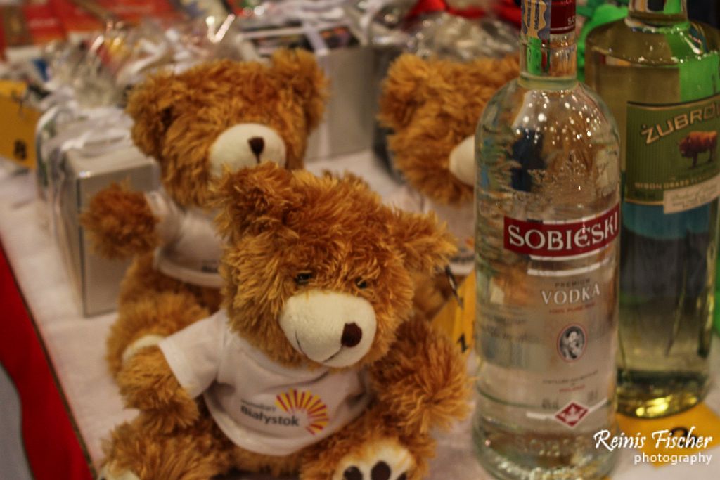 Teddy bears and Vodka from Polish embassy in Tbilisi