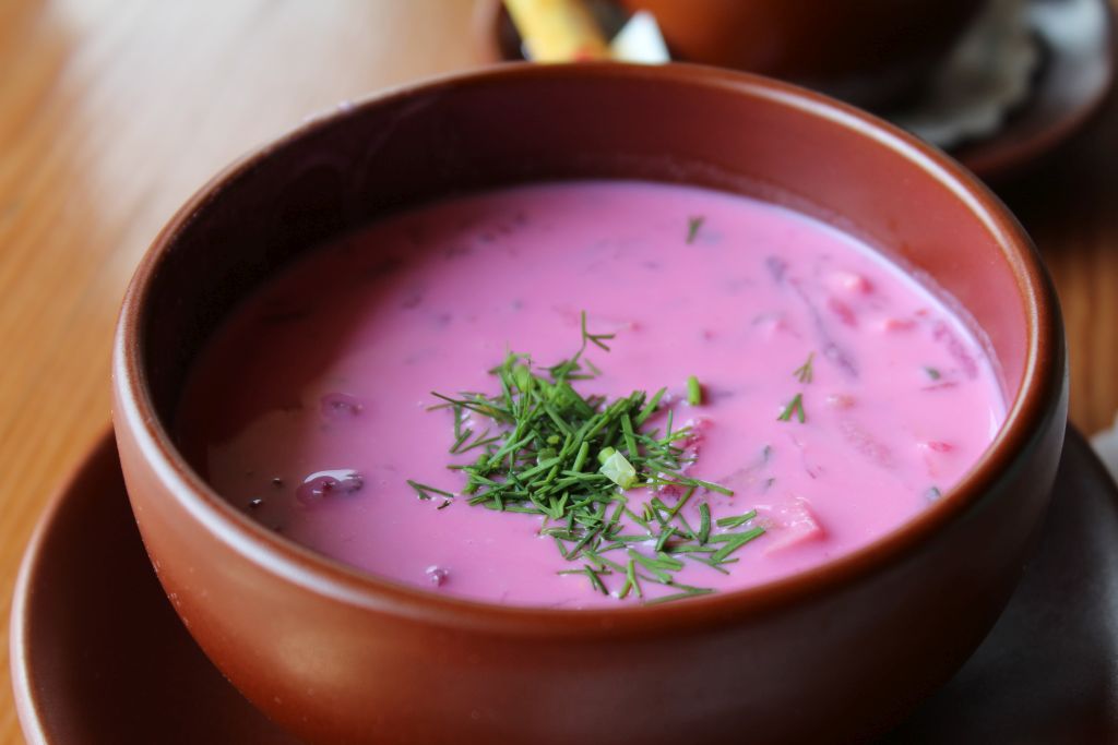 Cold soup at cafe Pīlādzītis