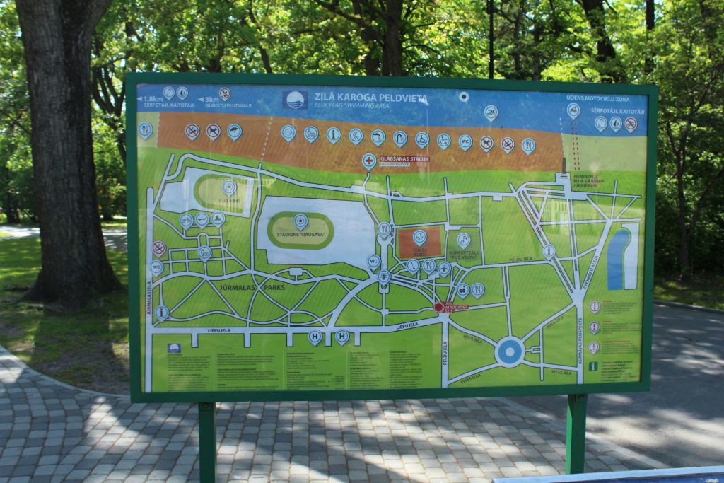 Map of the Liepaja seaside park