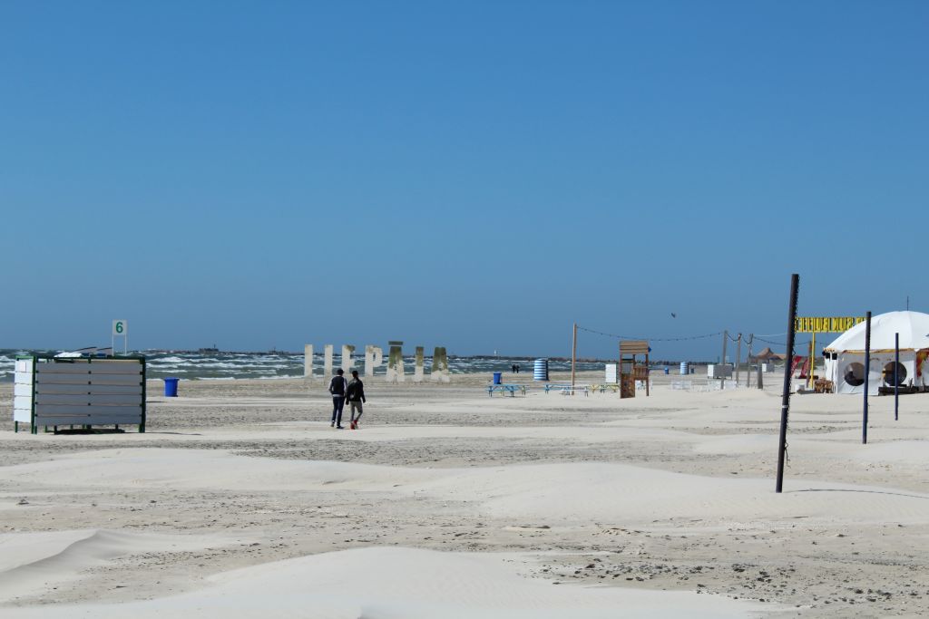 Blue skies and letters of Liepaja