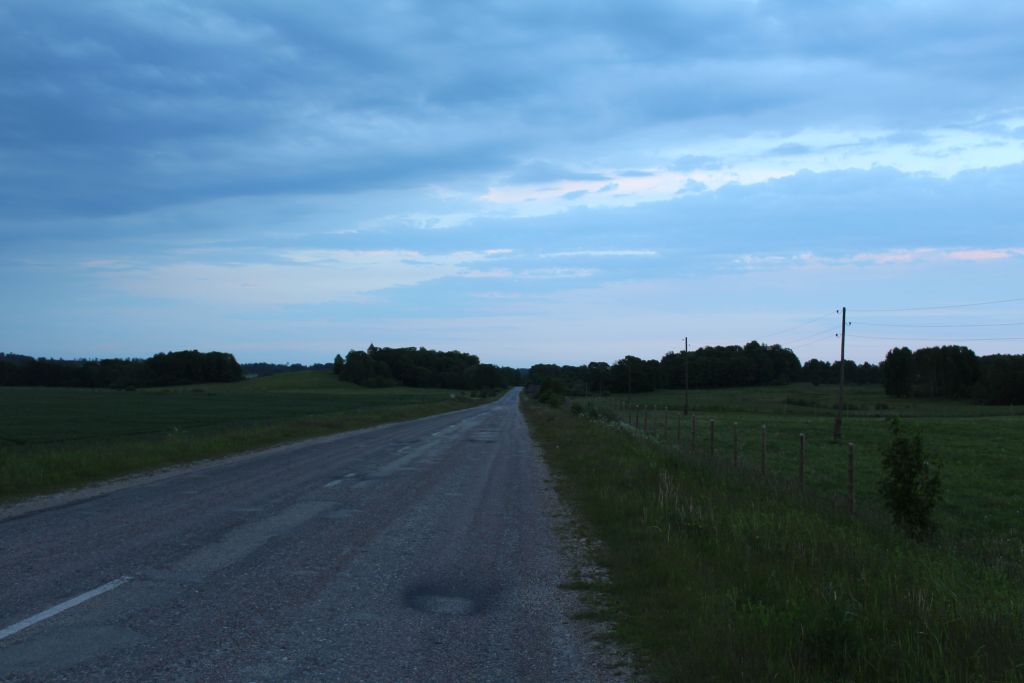 P 121 asphalt road connecting Tukums - Kuldīga