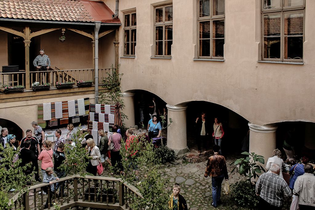 Inside square at Ēdole Castle