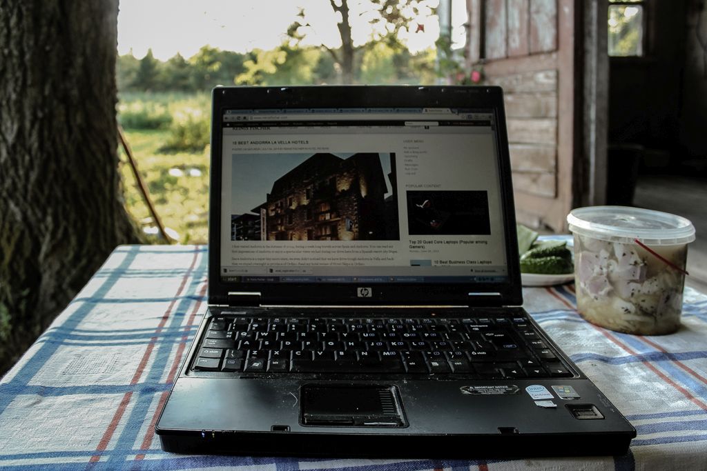 Laptop on the desk