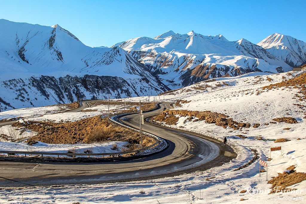 Georgian military road at Gudauri