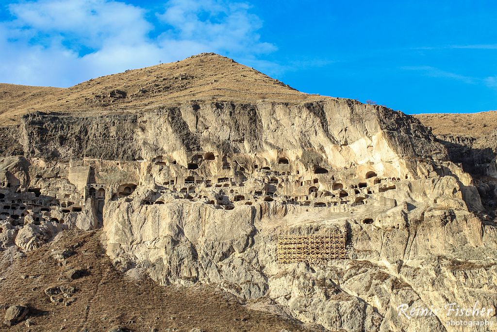 Vardzia cave town from a distance