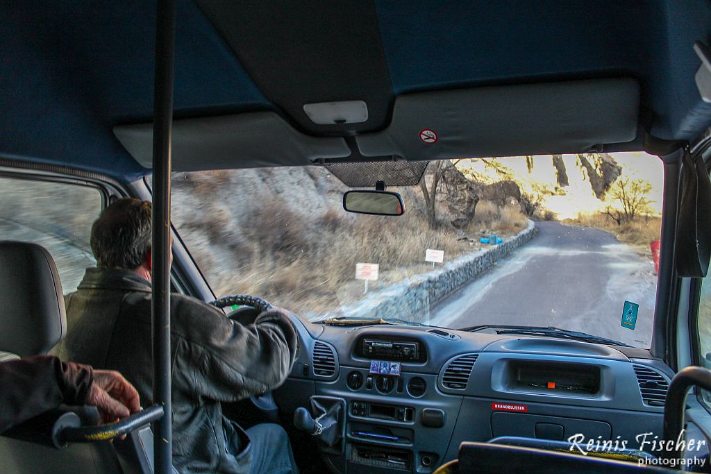 Minivan taking to the caves