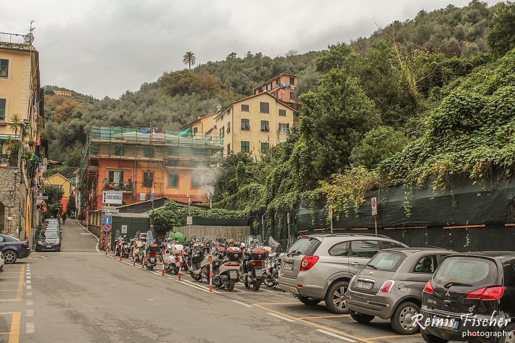 Narrow streets in Portofino