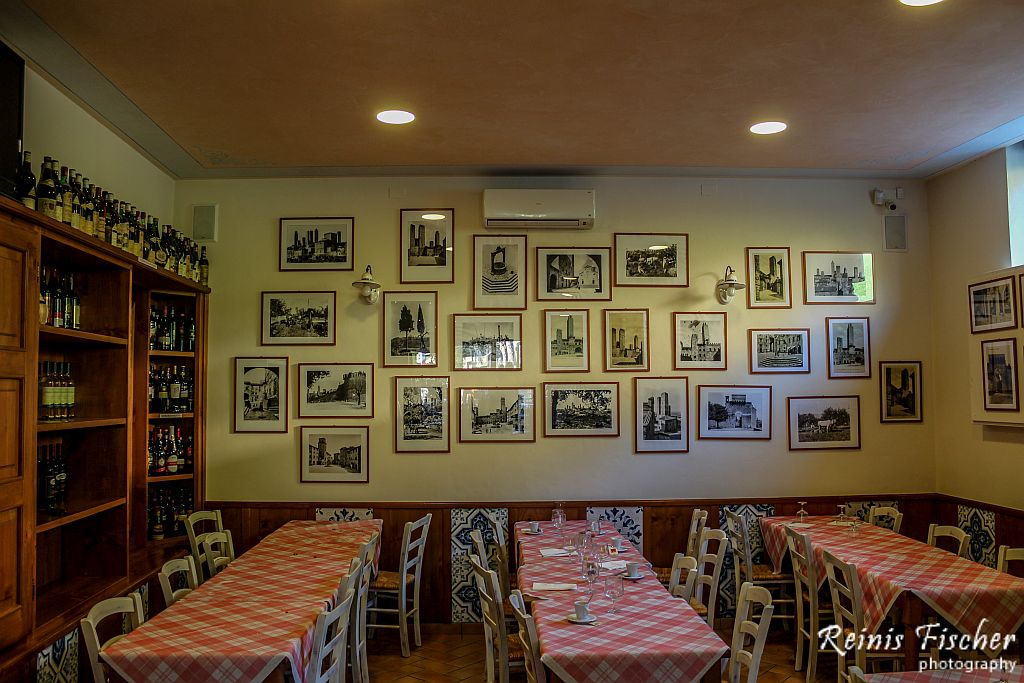 Interior at i Fossi restaurant