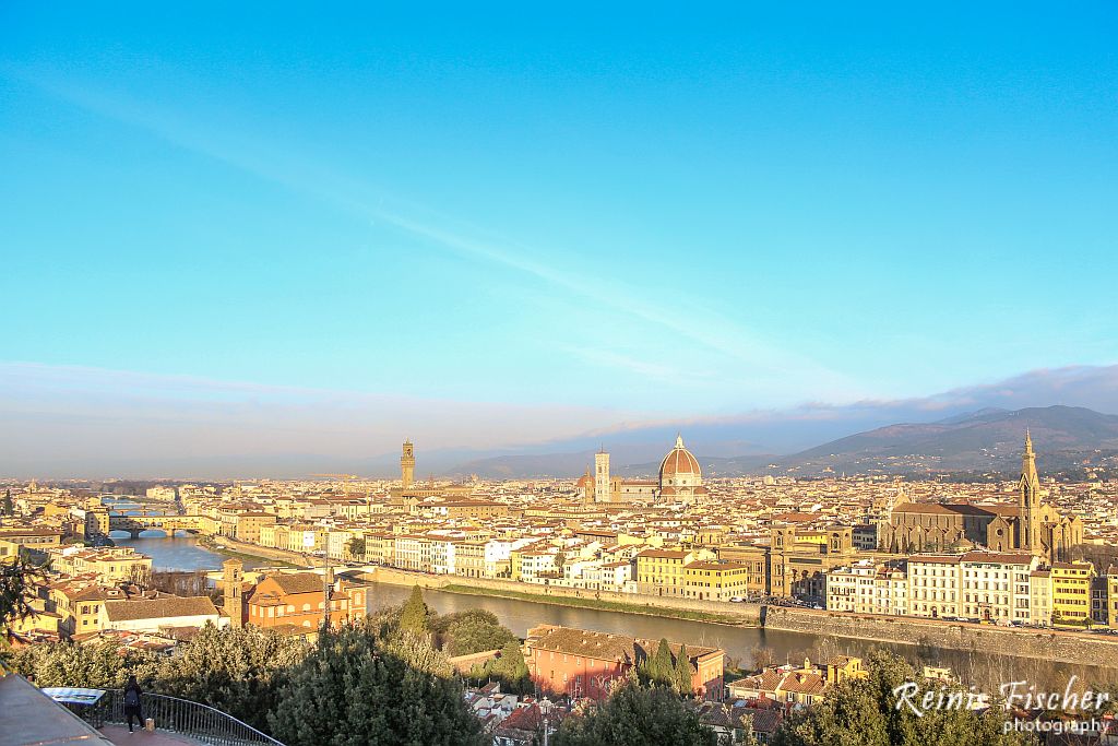 Views toward Florence from Michelangelo Square in HDR