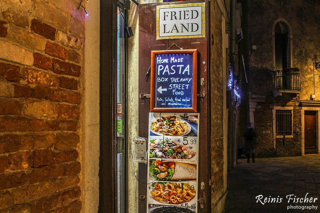 Fried Land in Venice, Italy