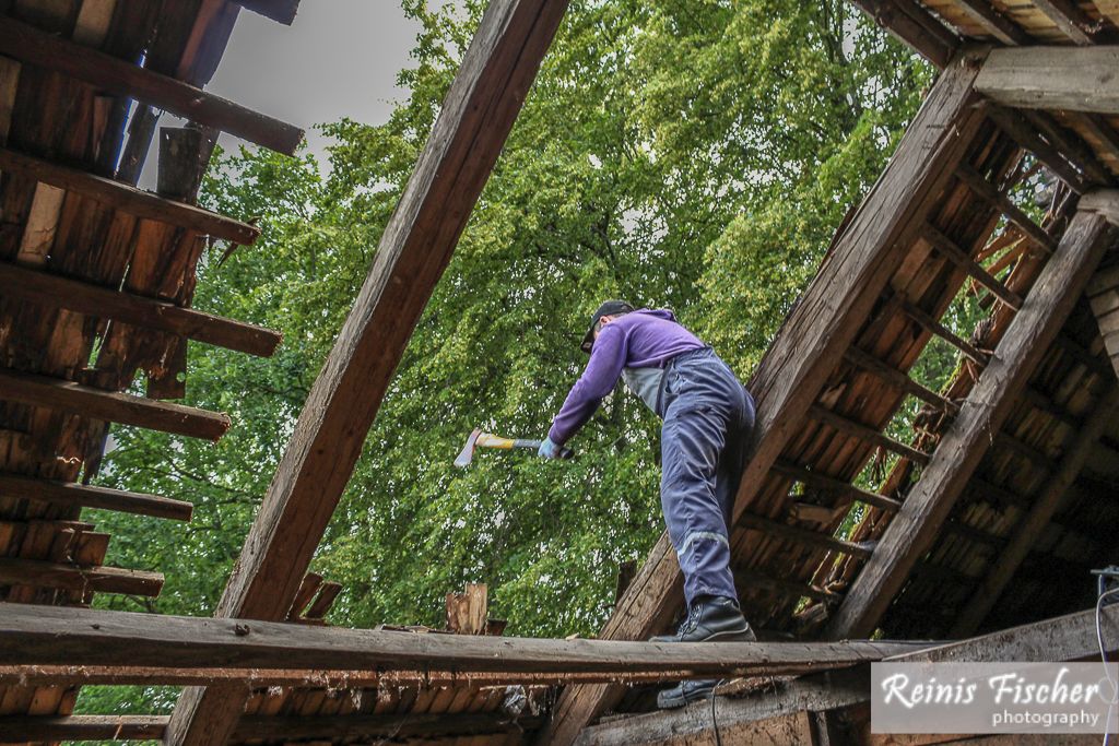 Using ax to free up the beams