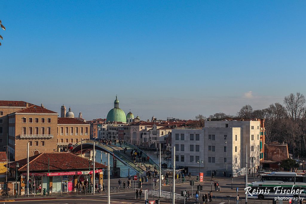 View towards Venice from multi storey car parking lot