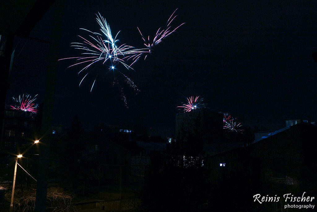 Fireworks in our Tbilisi apartments backyard