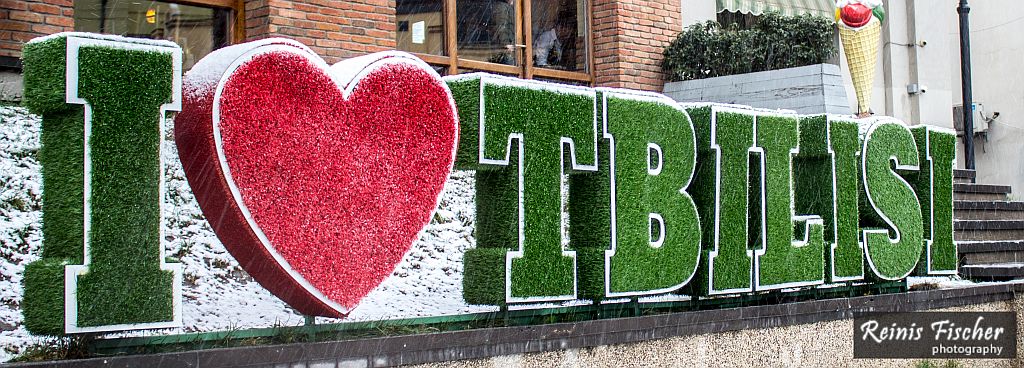 I love Tbilisi sign in Old Town