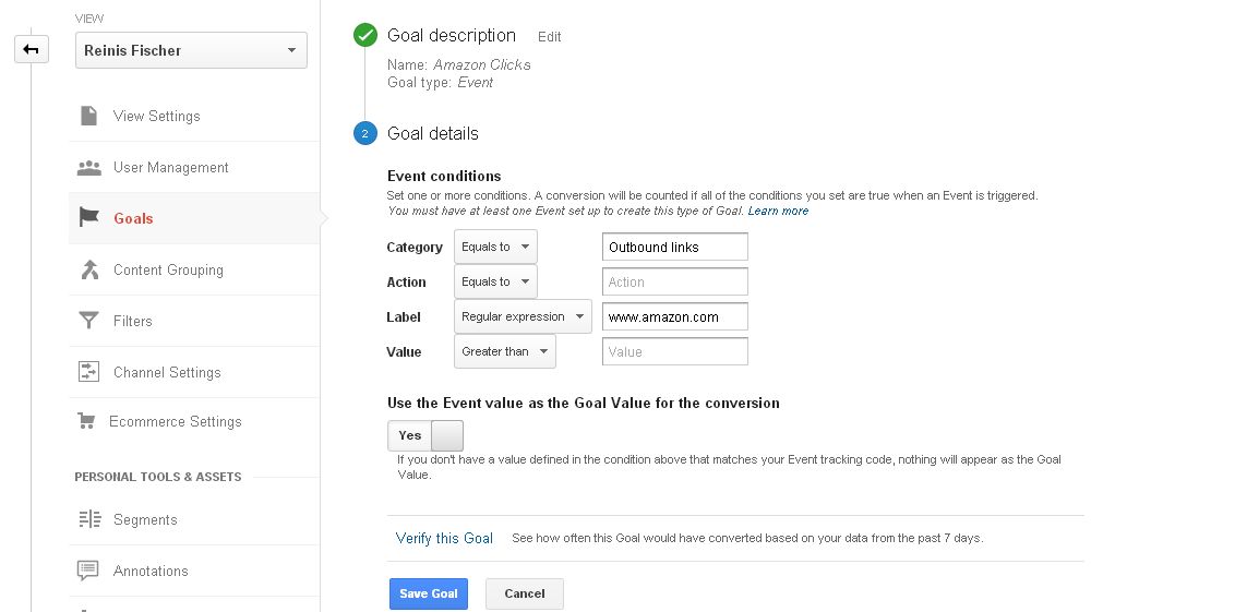 Amazon Events Goal