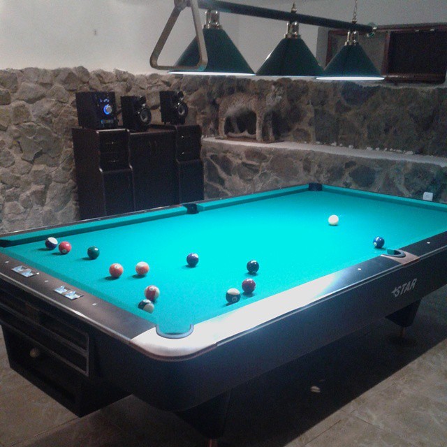 billiard table at Villa Likani