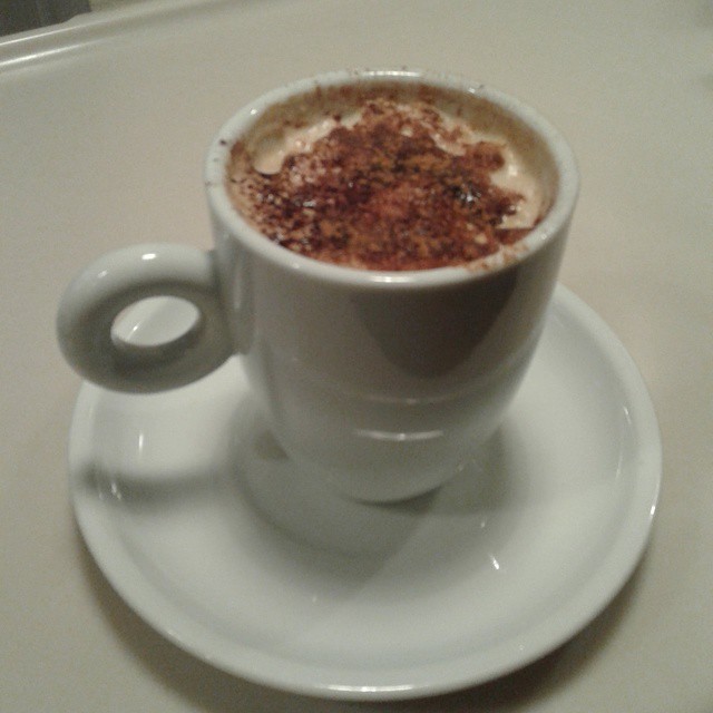 Coffee a latte at Entree