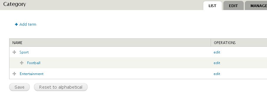 Drupal list term page