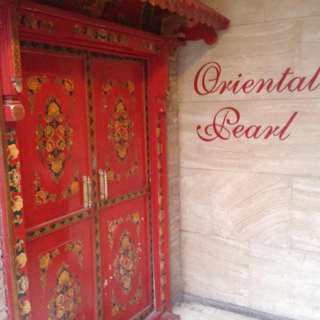 Entrance doors at Oriental Pearl reastaurant