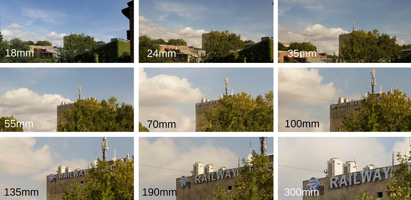 Focal length test with 18mm up to 300mm