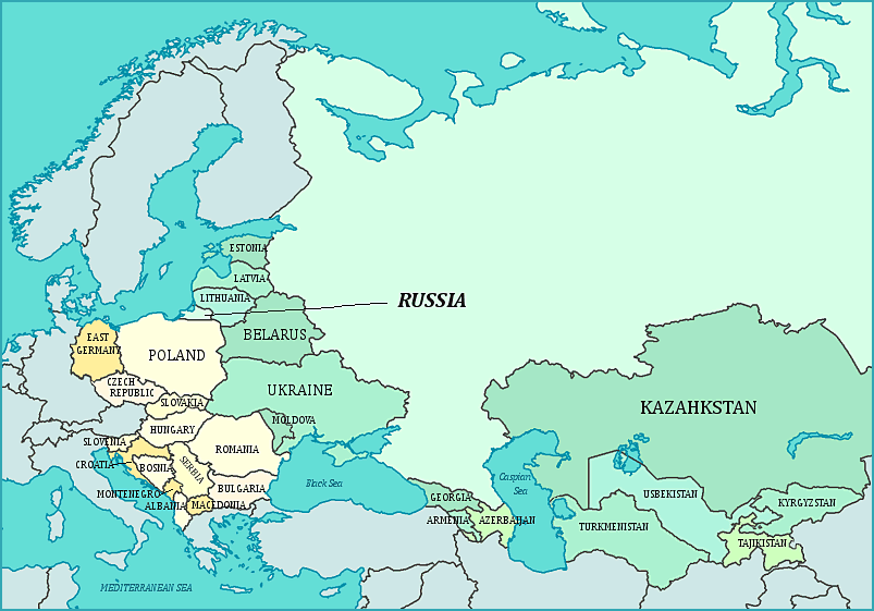 Map of Former Soviet Union