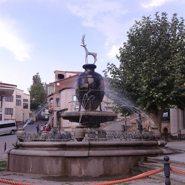 Fountain at Sighnaghi city centre