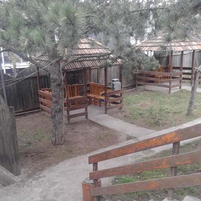 Gazebos at this Tskneti restaurant