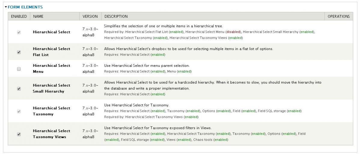 Hierarchical Select module