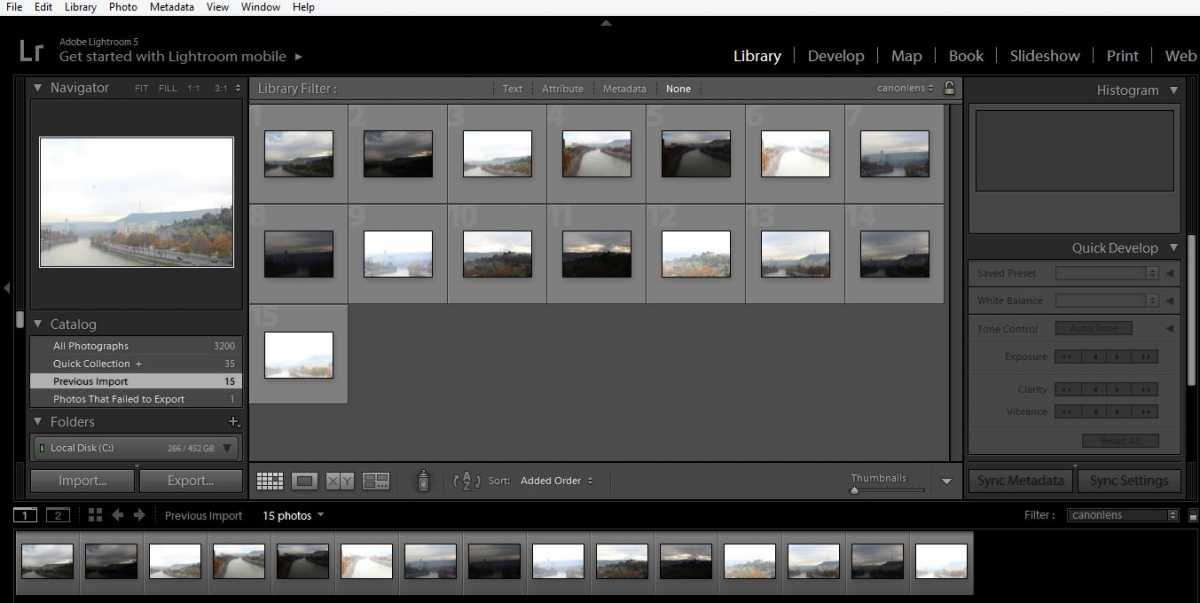 Library folder in Adobe Lightroom